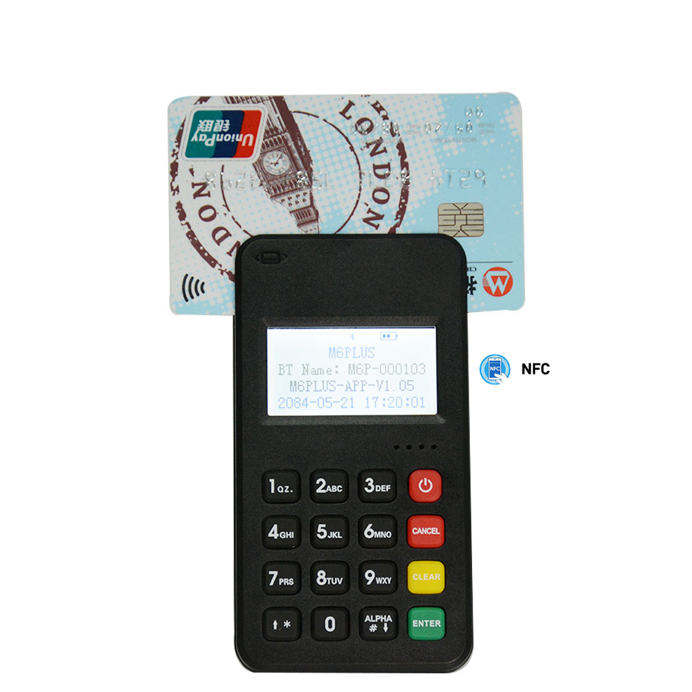 Android Mastercard Bluetooth WiFi Mobile Wireless Payment Terminal Mini MPOS M6 PLUS