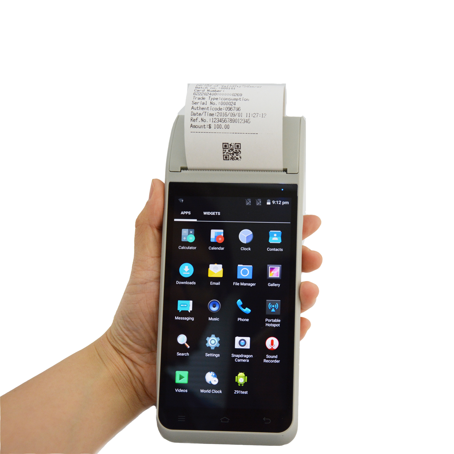 NFC Android 11.0 Smart POS Terminal With 58mm Thermal Printer HCC-Z91