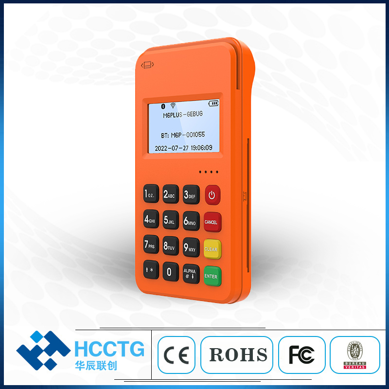 HCCTG Bluetooth EMV PCI 3 In 1 Mobile Payment Terminal MPOS M6 PLUS