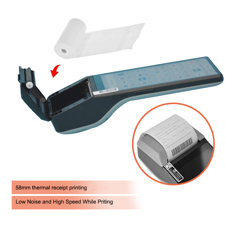 HCC GMS 6 Inch NFC Handheld Android 10.0 POS Machine With 58mm Thermal Printer Z300