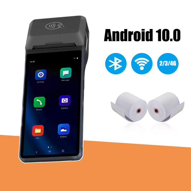 HCC GMS 6 Inch NFC Handheld Android 10.0 POS Machine With 58mm Thermal Printer Z300
