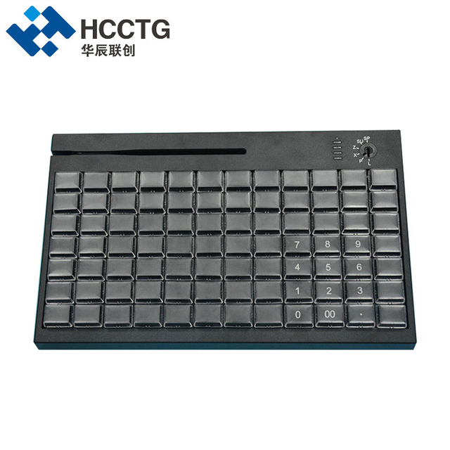 USB 84Keys POS Programmable Keyboard With Mag-Stripe Reader KB84