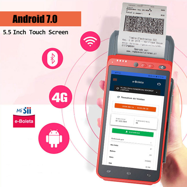 HCCTG EMV Android 7.0 Handheld POS Terminal For MasterCard Payment HCC-Z100