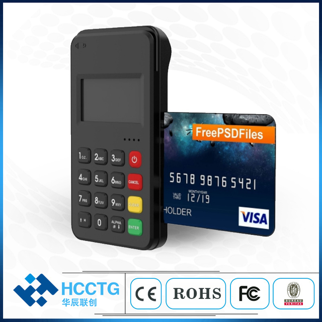 HCCTG Bluetooth EMV PCI 3 In 1 Mobile Payment Terminal MPOS M6 PLUS