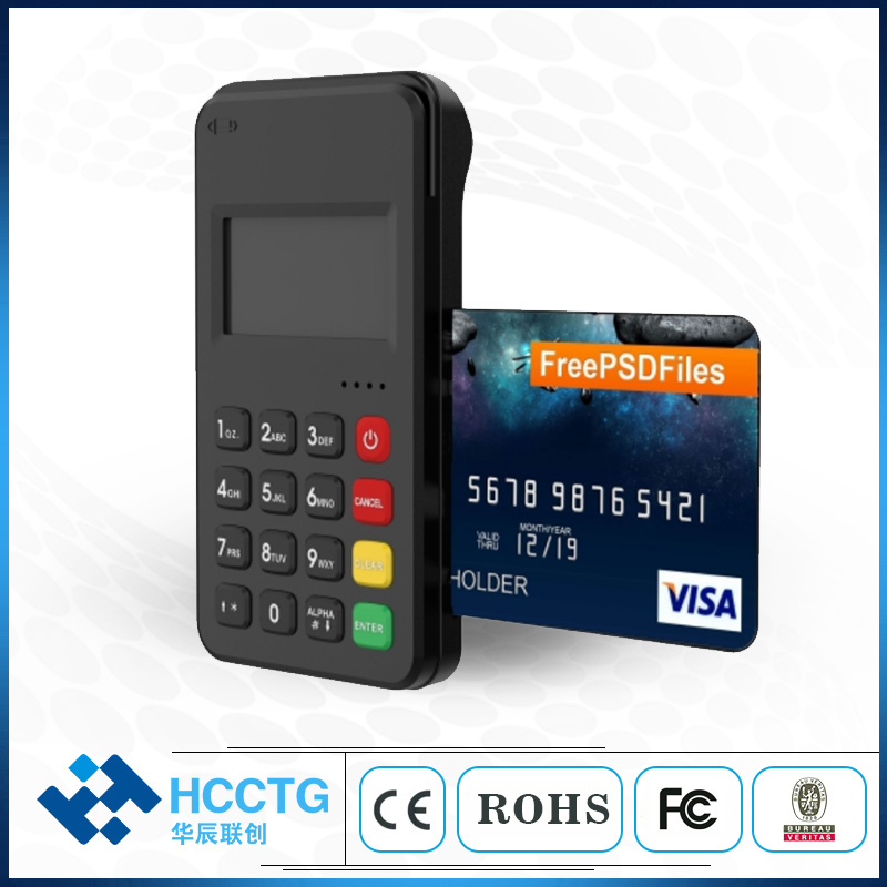 HCCTG Bluetooth EMV PCI 3 In 1 Mobile Payment Terminal MPOS M6 PLUS