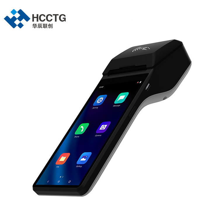 HCC GMS 6 Inch NFC Handheld Android 10.0 POS Machine With 58mm Thermal Printer Z300