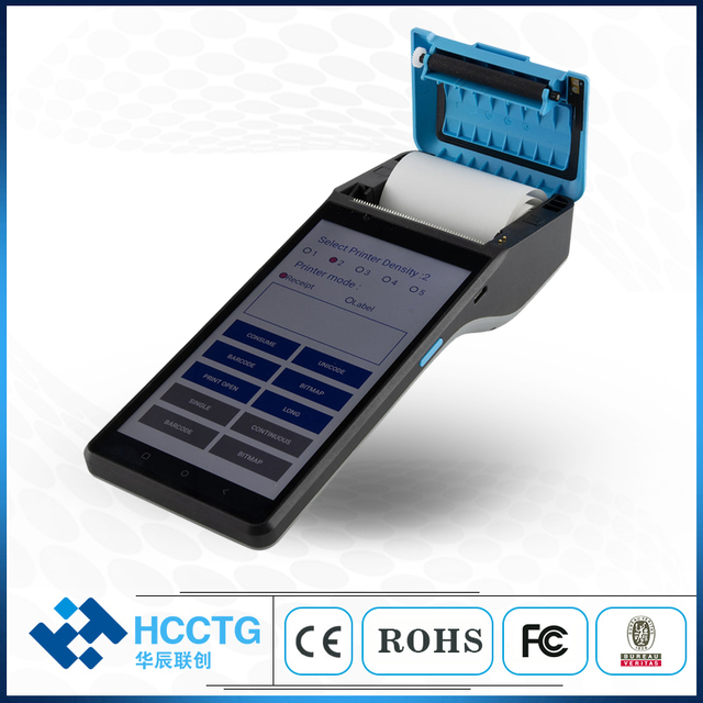 HCCTG 4G NFC 6 Inch Android POS Machine With 58mm Thermal Printer Z300