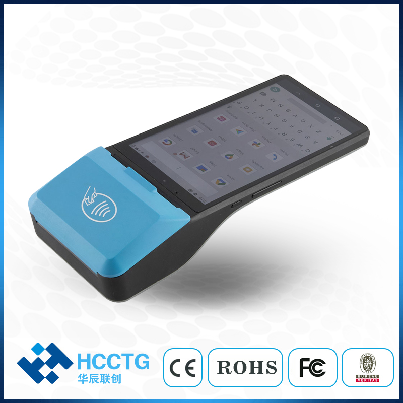 HCCTG 4G NFC 6 Inch Android POS Machine With 58mm Thermal Printer Z300
