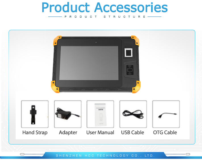 8 Inch NFC 4G UHF Industrial Android PC Tablet POS With Fingerprint ...