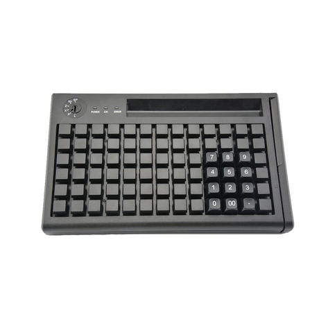 78Keys USB PS/2 Programming POS Keyboard With Magnetic Stripe Card