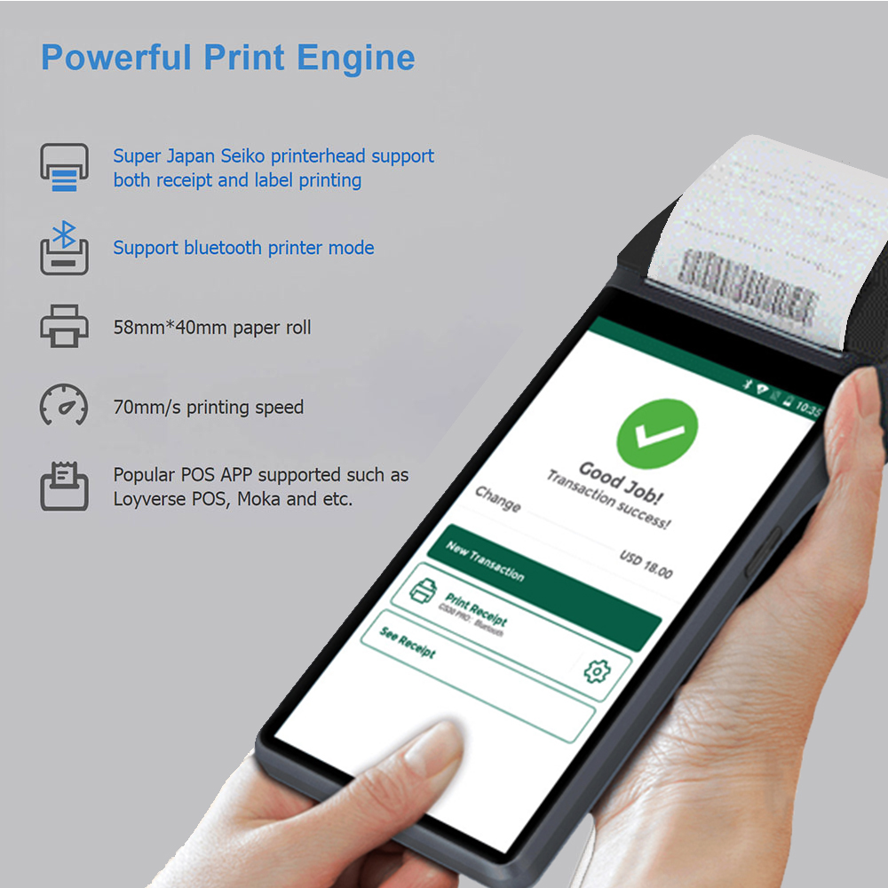 6 Inch 4G Android Smart POS Terminal With NFC And Fingerprint Z300
