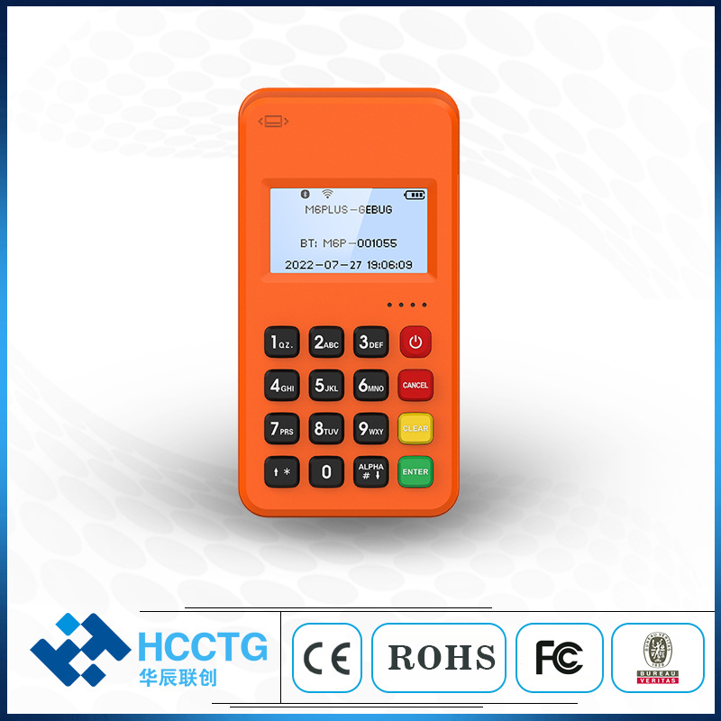 HCCTG Bluetooth EMV PCI 3 In 1 Mobile Payment Terminal MPOS M6 PLUS