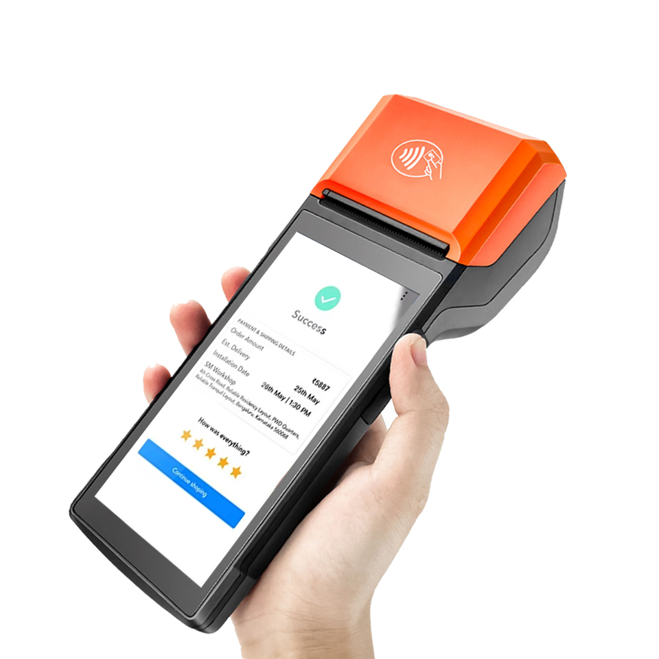 HCCTG NFC GPS 4G Android 14 Smart Mobile Terminal with 58mm Printer R330 Plus