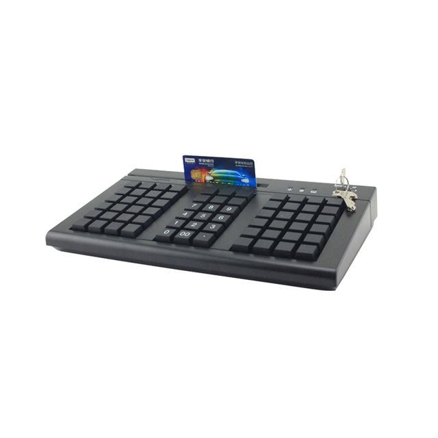 66 Keys POS Programmable Keyboard USB PS/2 Interface with MSR KB66M 