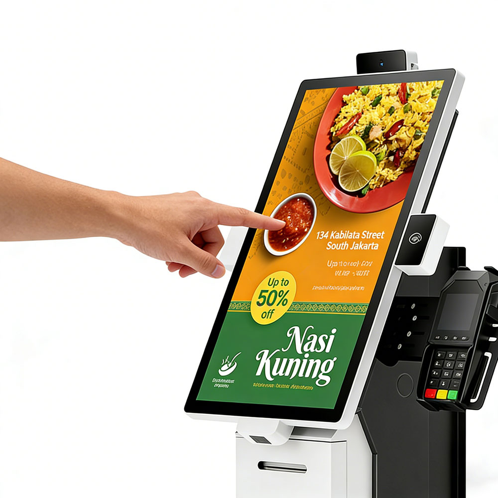 Self Service Ordering Payment 15.6 Inch Innovative Self-service All-in-One Touch Screen Kiosk HSK-SA15(HSK-SW15)