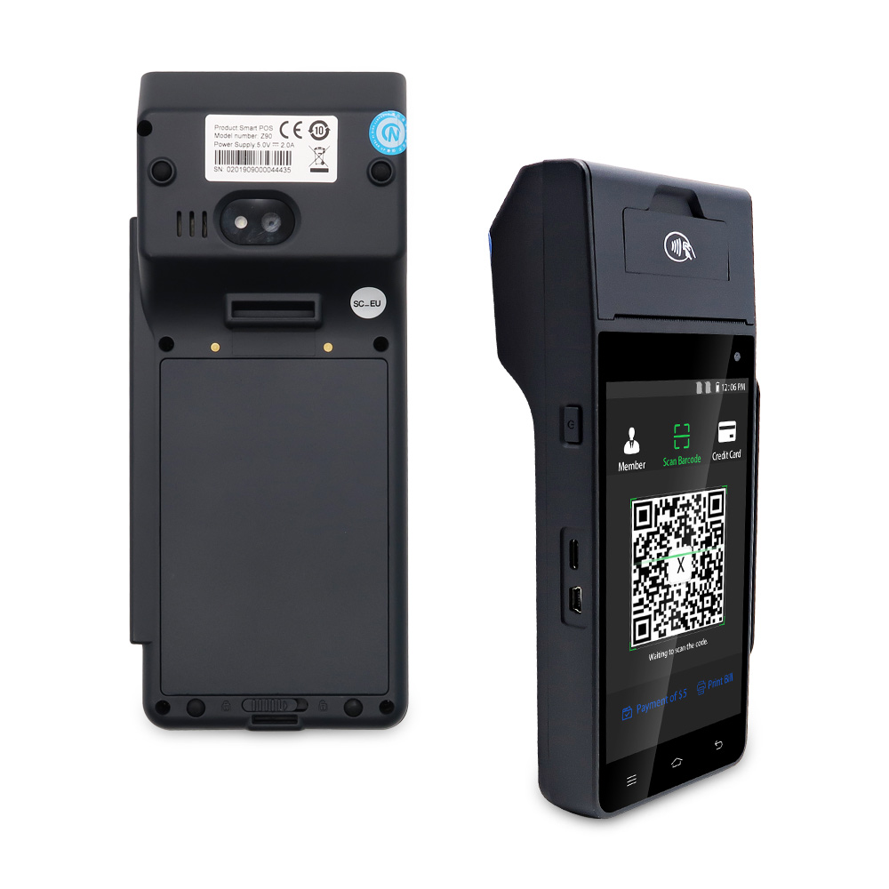 5 Inch 4G Android 12 Card Reader Handheld POS With Printer HCC-Z90