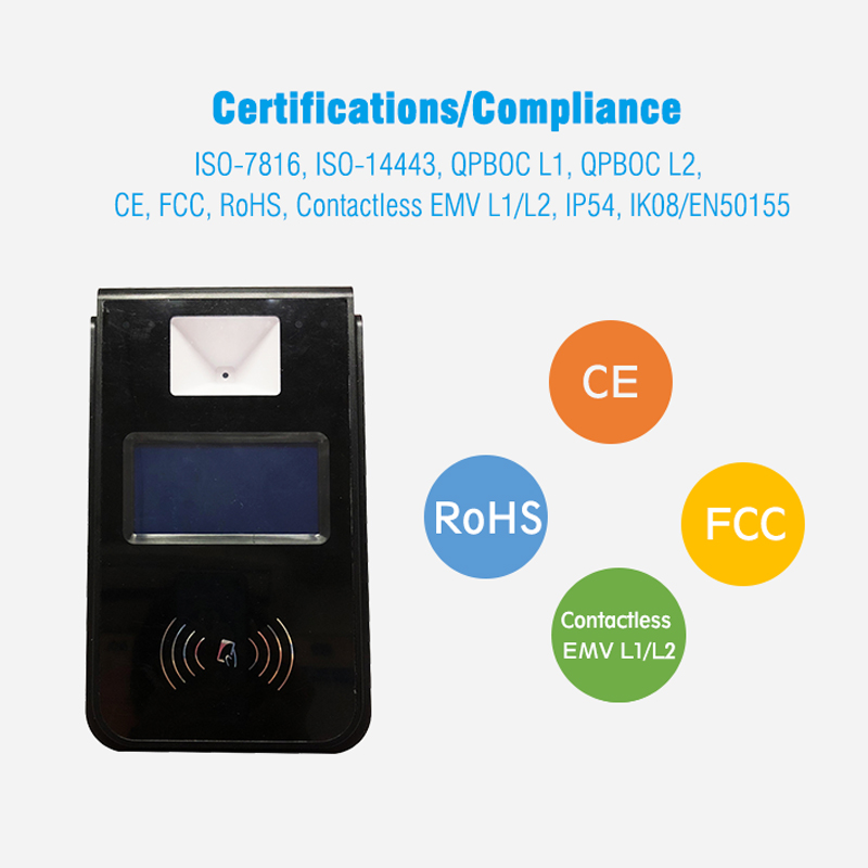 HCCTG Linux 4.9 System GPS Unionpay EMV 4.3 Inch Smart Bus Validator P18-L2