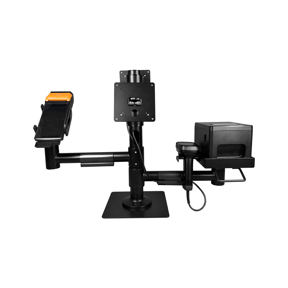 Metal Height Adjustable Vesa Mount POS Tablet Pole Stand 360 Degree Swivel Retail Mount PS-40