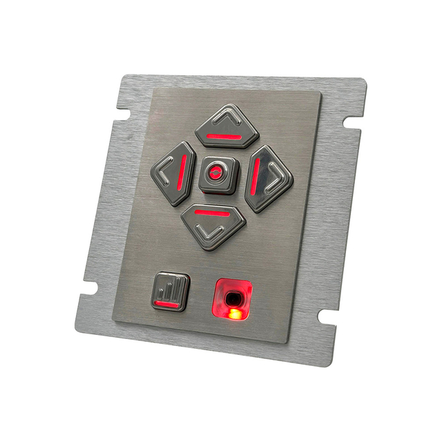 6 Keys Programmable Backlit Braille ADA DDA Audio Navigation Keyboard for POS Kiosks AKB10