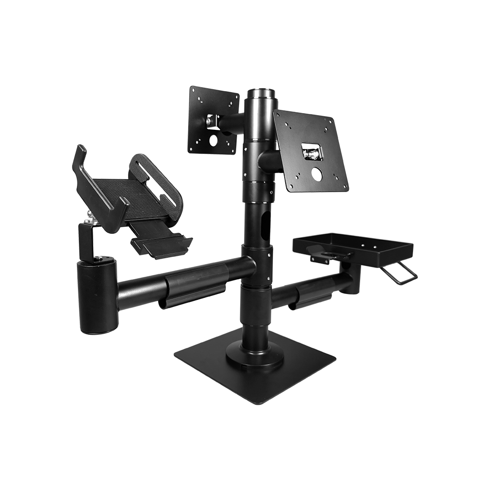 Metal Height Adjustable Vesa Mount POS Tablet Pole Stand 360 Degree Swivel Retail Mount PS-40