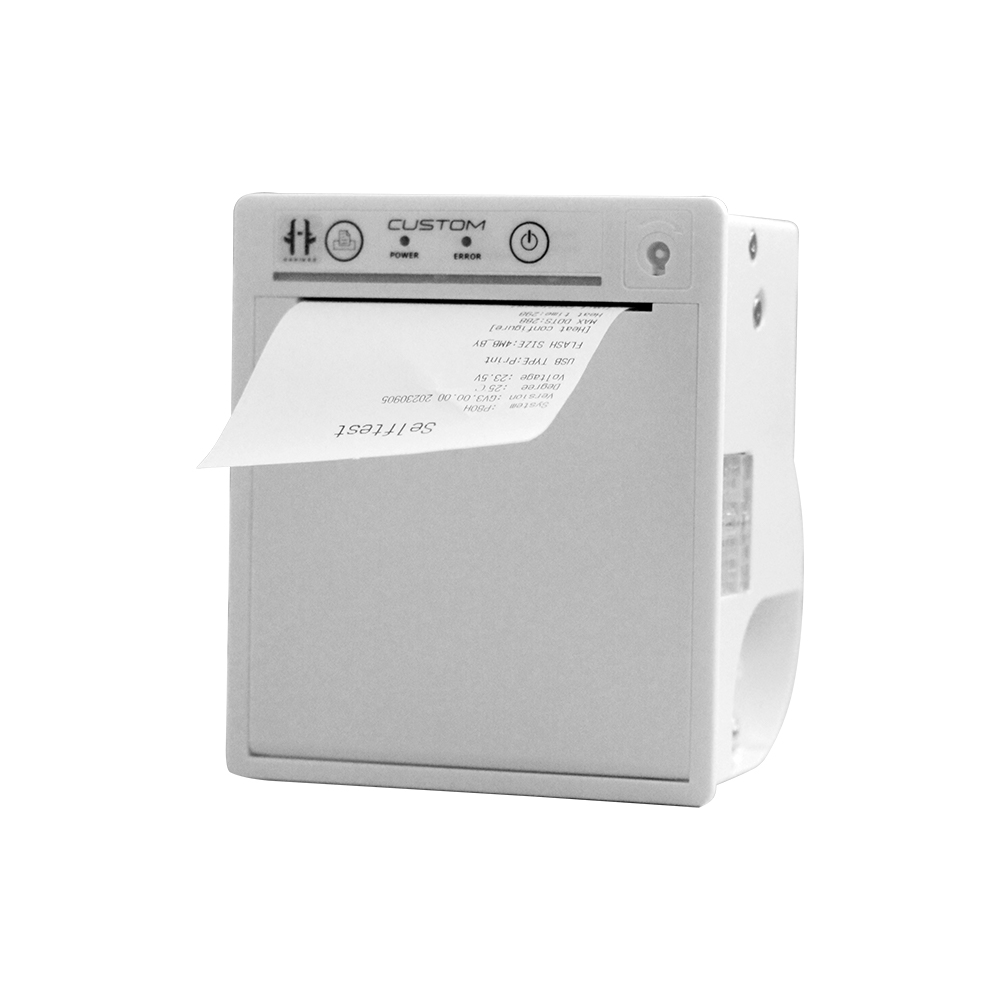 CUSTOM 3 Inch Embedded 2d Barcode Panel Mount Thermal Printer with Auto-cutter P80H