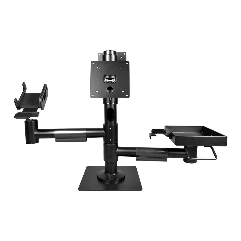 Metal Height Adjustable Vesa Mount POS Tablet Pole Stand 360 Degree Swivel Retail Mount PS-40