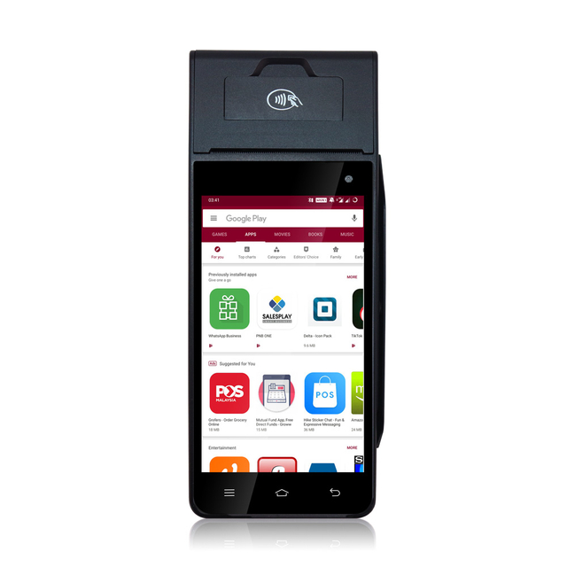 5 Inch 4G Android 12 Card Reader Handheld POS With Printer HCC-Z90