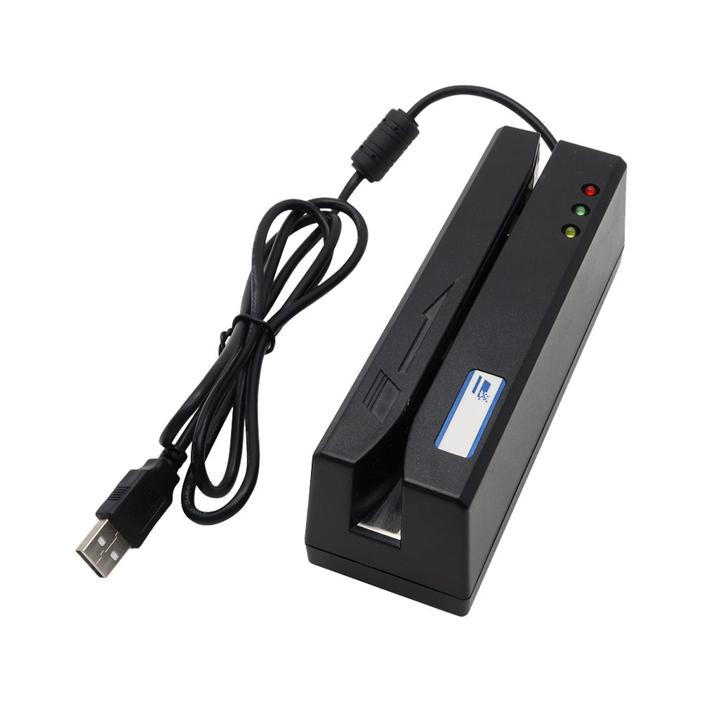 USB HID Three Tracks Magstripe Card Reader Writer HCC900S