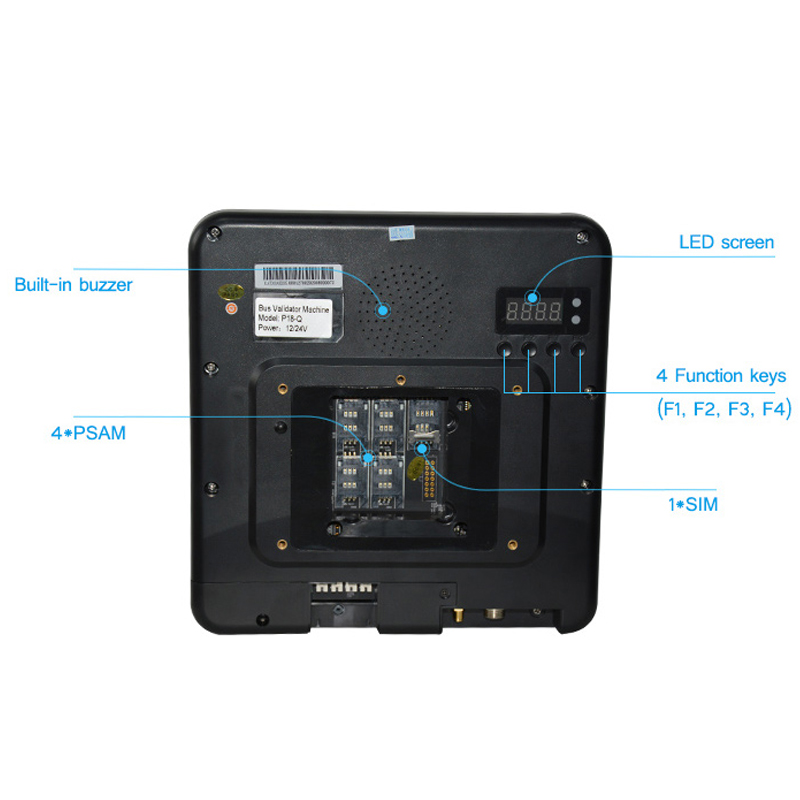 HCCTG UnionPay Android 9.0 Mifare NFC BUS Ticket Validators Machine with 2D Barcode Scanning P18-Q