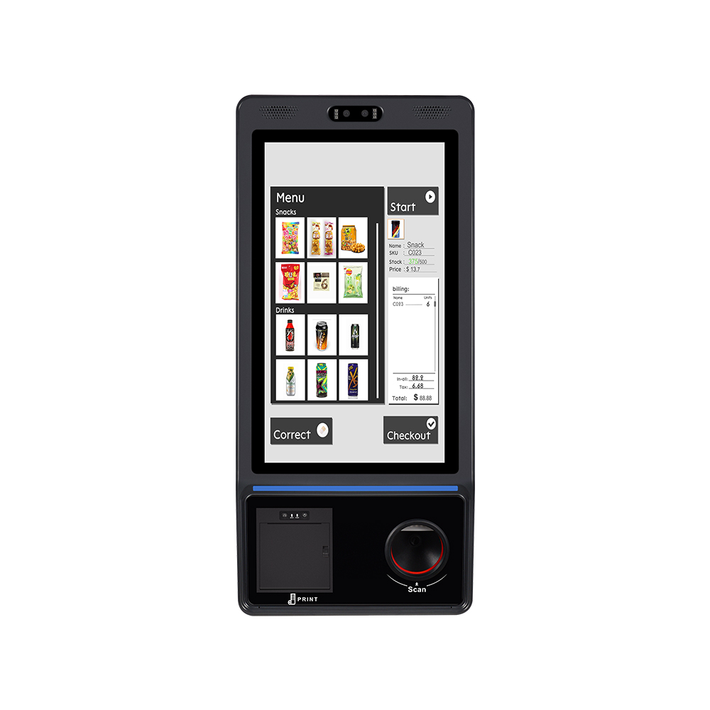 21.5 Inch Standing Android/Windows Self-Service Order Payment Kiosk Terminal with Printer QR Code Reader HCC-HM2000