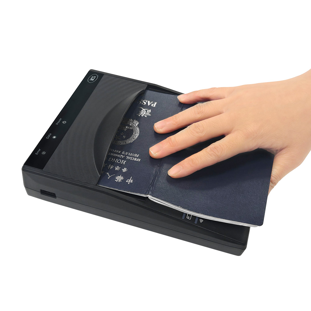 Half-page RFID ID QR OCR MRZ Scanner E-passport Reader AIR60U