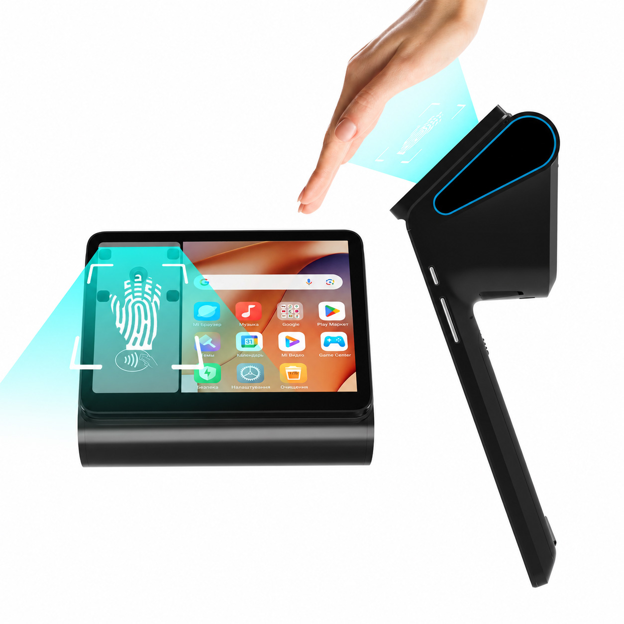 Android 14 High-Security Palm Vein Recognition Handheld POS Terminal with 4G WiFi BT5.0 Thermal Printer Z150P