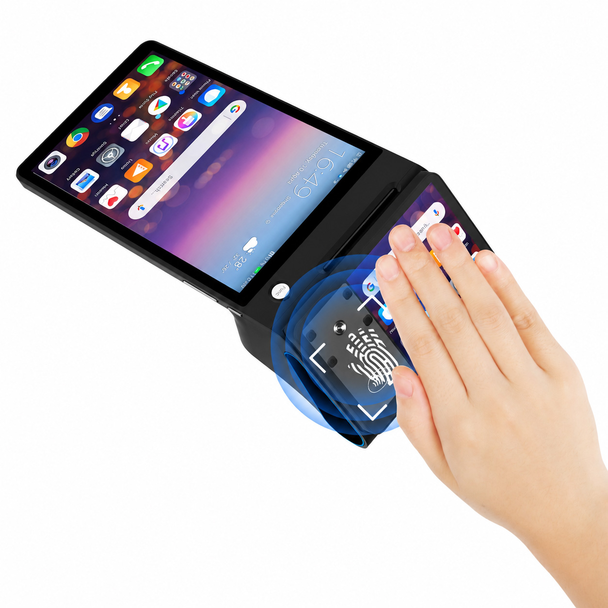 Android 14 High-Security Palm Vein Recognition Handheld POS Terminal with 4G WiFi BT5.0 Thermal Printer Z150P