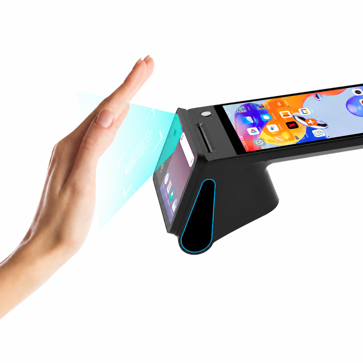 Android 14 High-Security Palm Vein Recognition Handheld POS Terminal with 4G WiFi BT5.0 Thermal Printer Z150P